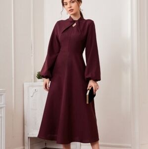 Long Criss-Cross Neckline Dress